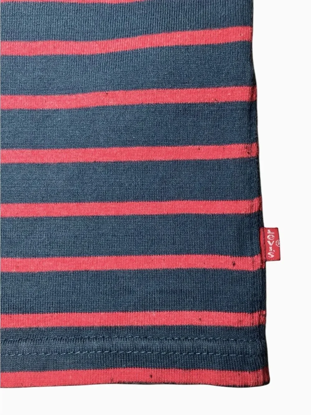Levi’s Mission Striped Long Sleeve Knit Shirt in Blue/Red Mens L